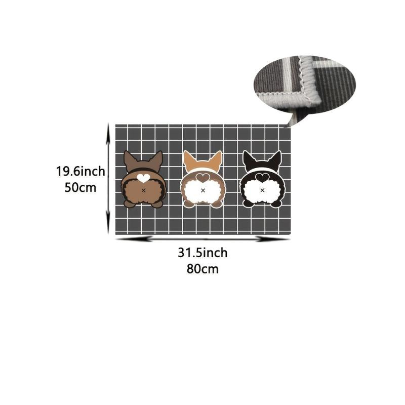 Dog Kitchen Floor Mat Soft Non-slip, Dirt-resistant Washable Mat