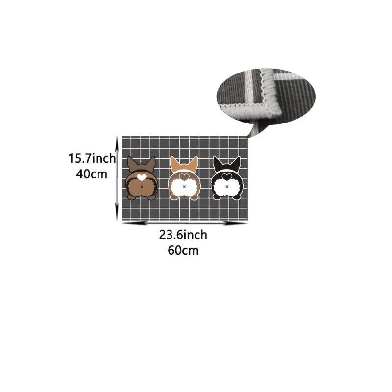 Dog Kitchen Floor Mat Soft Non-slip, Dirt-resistant Washable Mat