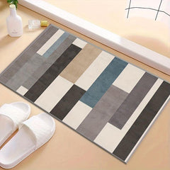 Geometric Long Strip Kitchen Rug Crystal Velvet Washable Bedroom Runner Rug