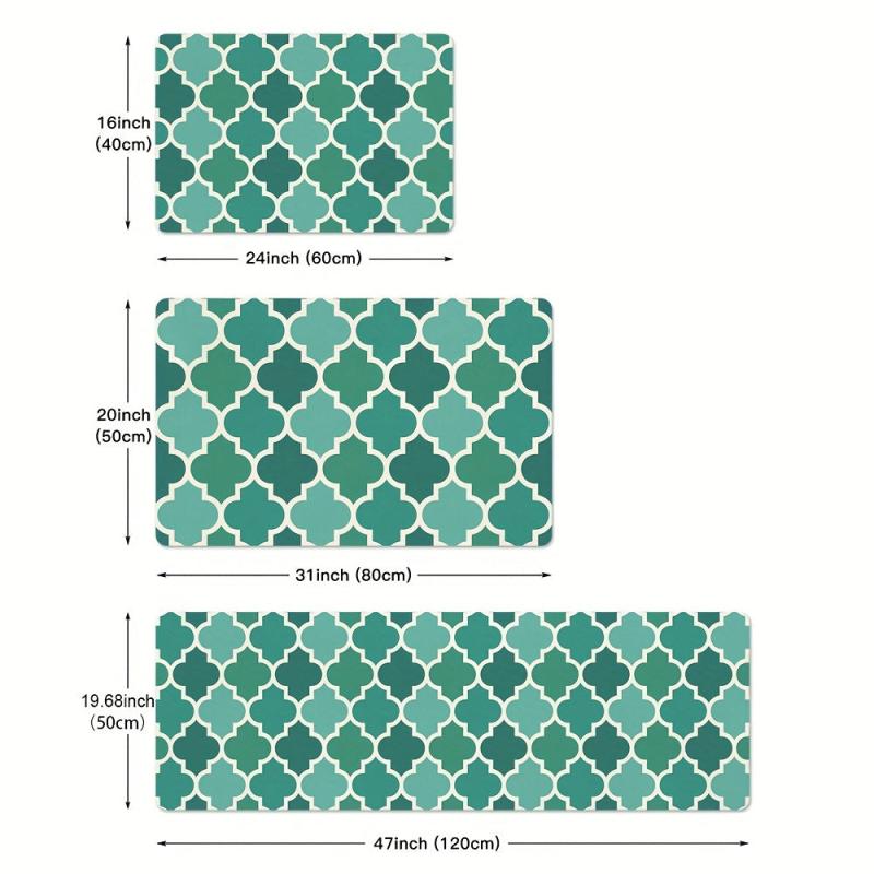 Anti Fatigue Kitchen Mat Soft Moroccan Anti Slip Hallway Carpet