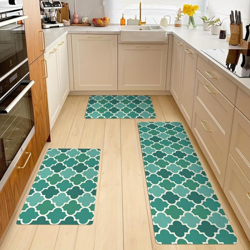 Anti Fatigue Kitchen Mat Soft Moroccan Anti Slip Hallway Carpet