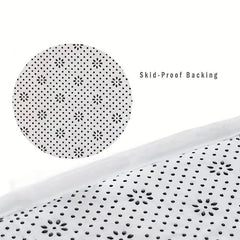 Astronaut Starry Sky & Donut Print Flannel Floor Mat