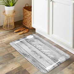 Cutlery&Letter Printing Kitchen Mat Water Absorbing Floor Carpet