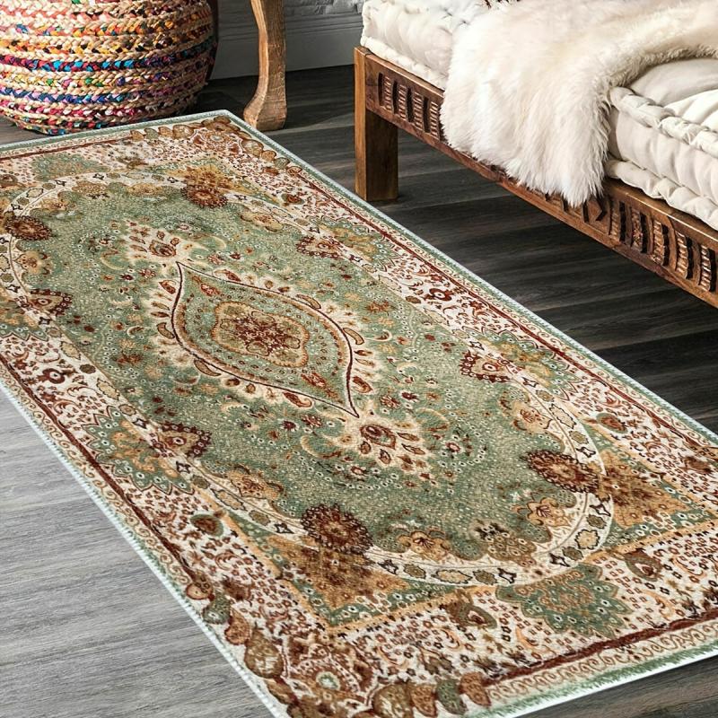 European Style Green TPR Carpet for Living Room Bedroom