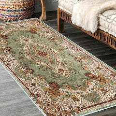 European Style Green TPR Carpet for Living Room Bedroom
