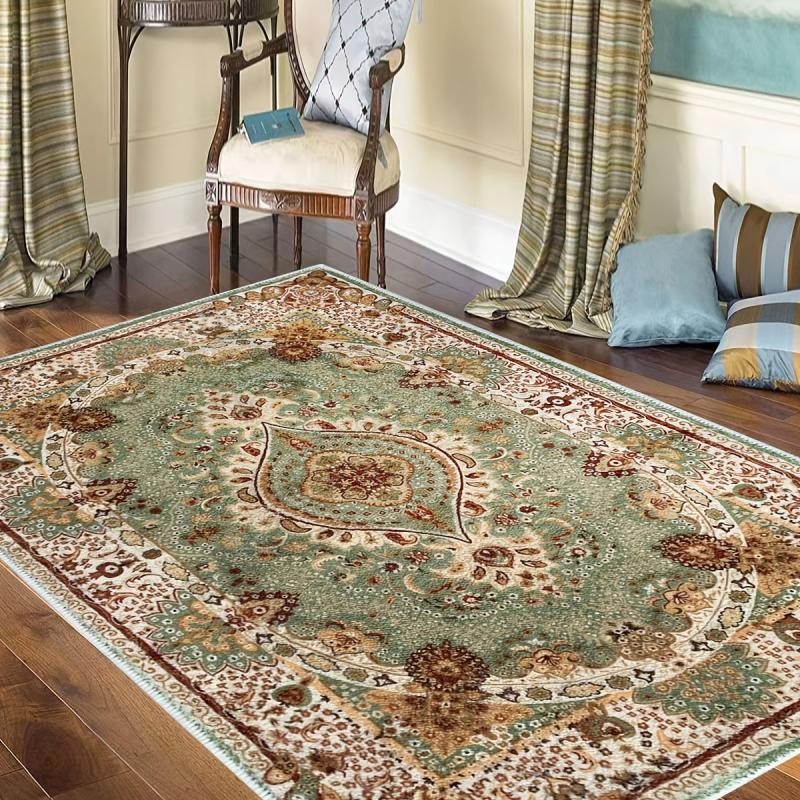 European Style Green TPR Carpet for Living Room Bedroom