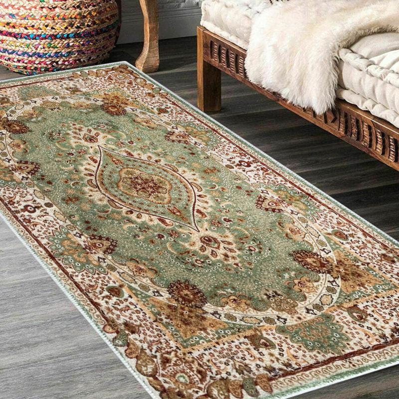 European Style Green TPR Carpet for Living Room Bedroom