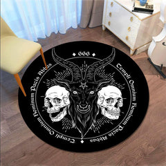 Goat Skull Tapestry Area Rug Demon Skeleton Carpet Home Decor