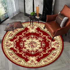 Modern Round Rug With Flowers Fringe Thicken Area Rug