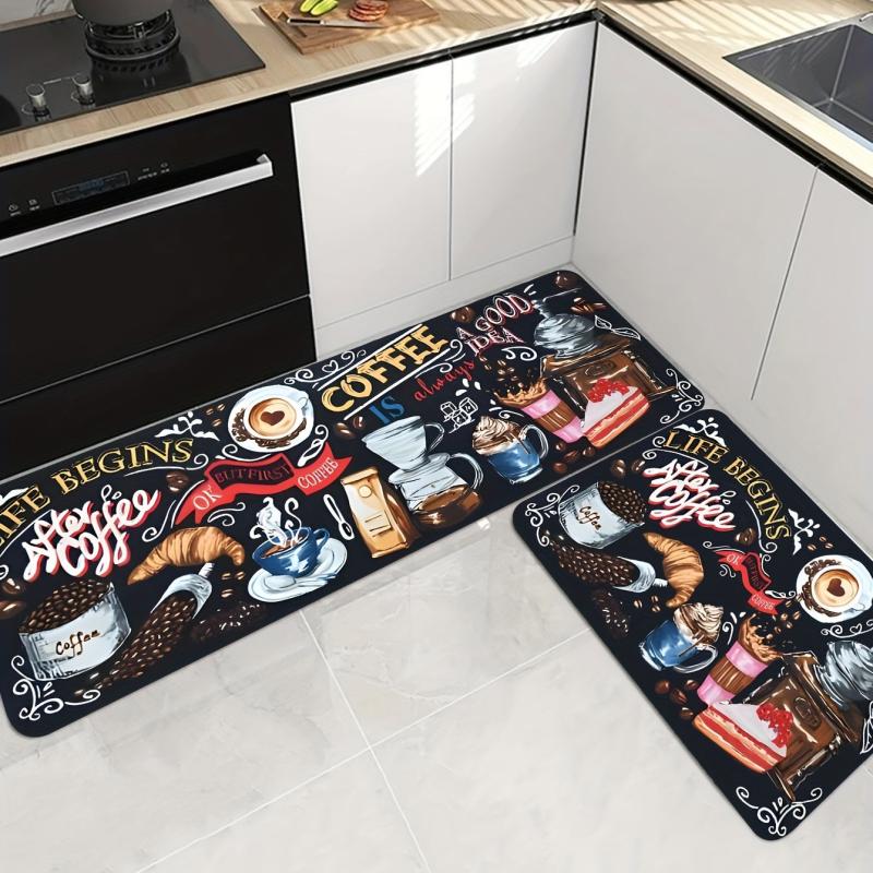 Anti Fatigue Kitchen Mat Non-Slip Polyester Absorbent Bath Mat