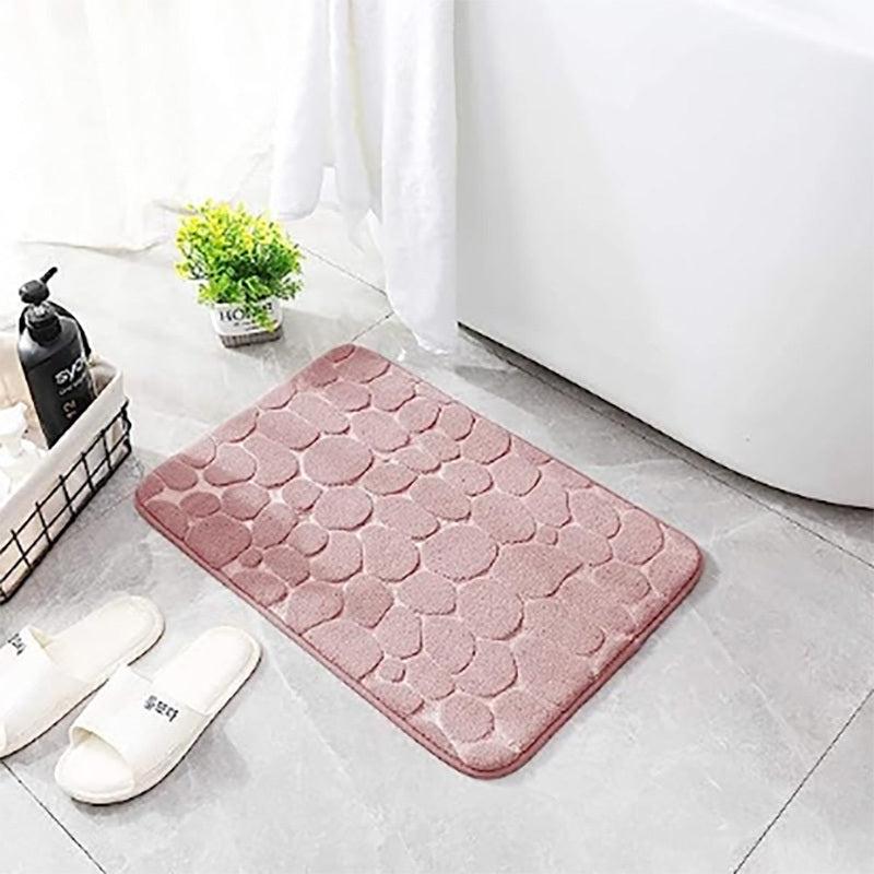 Memory Foam Bath Mat Cobblestone Bathroom Rugs Water Absorbent Bath Mats