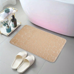 Memory Foam Bath Mat Cobblestone Bathroom Rugs Water Absorbent Bath Mats
