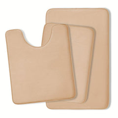 3pcs Memory Foam Bath Mat Set Non Slip Machine Washable Soft and Comfortable