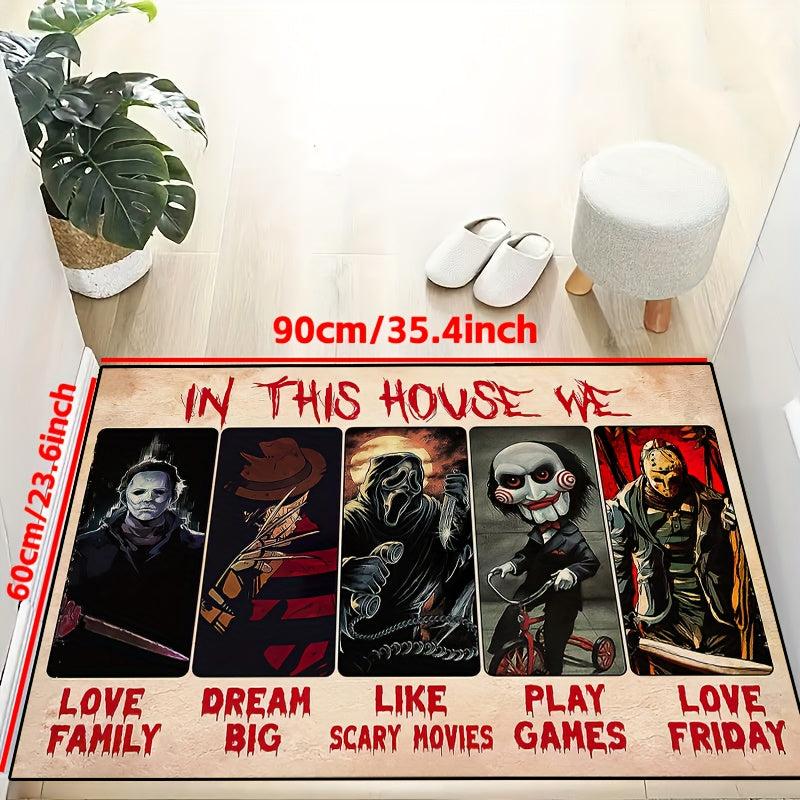 Horror Anime Carpet Halloween Door Mat Non-slip Floor Rug Bedroom Accessories