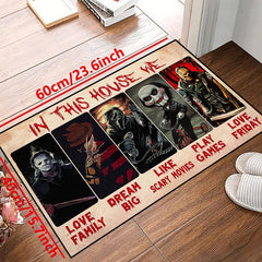 Horror Anime Carpet Halloween Door Mat Non-slip Floor Rug Bedroom Accessories