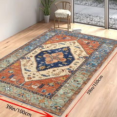 1pc Bohemian Printed Flannel Foam Mat Non-slip Floor Rug