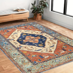 1pc Bohemian Printed Flannel Foam Mat Non-slip Floor Rug