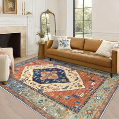 1pc Bohemian Printed Flannel Foam Mat Non-slip Floor Rug
