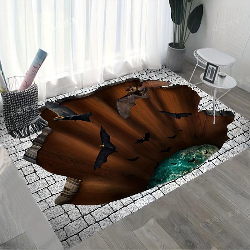 3D Illusion Floor Mat Anti Slip Carpet for Living Room Bedroom Hallway Bathroom