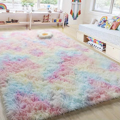 Tie Dye Gradient Rug for Bedroom Living Room Coffee Table Mat