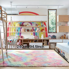 Tie Dye Gradient Rug for Bedroom Living Room Coffee Table Mat