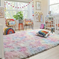 Tie Dye Gradient Rug for Bedroom Living Room Coffee Table Mat