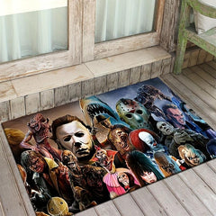 Horror Movie Pattern Area Rug Halloween Prints Carpet Hand Washable Decor