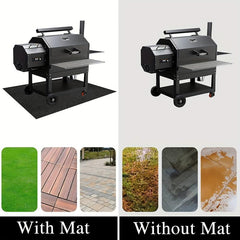 Waterproof BBQ Floor Mats, 91x127 cm, Outdoor Grill Mat 61x74 cm