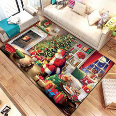 Christmas Red Carpet Red Car Christmas Tree Carpet Indoor Anti Skid Carpet