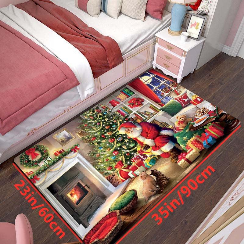 Christmas Red Carpet Red Car Christmas Tree Carpet Indoor Anti Skid Carpet
