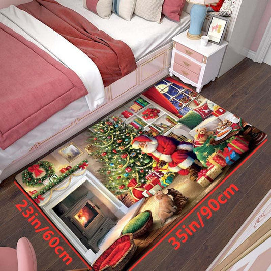 Christmas Red Carpet Red Car Christmas Tree Carpet Indoor Anti Skid Carpet