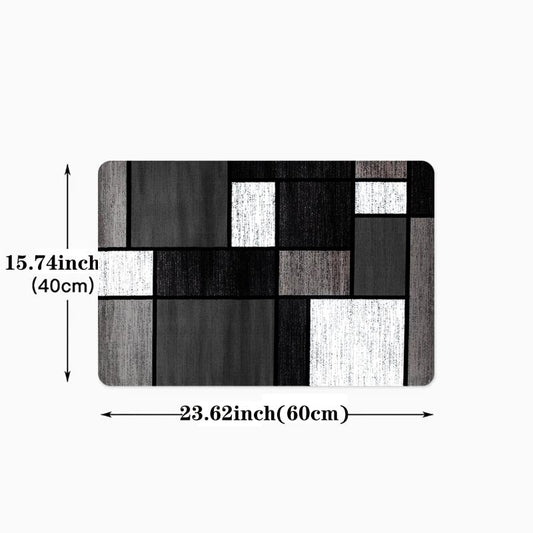 Geometric Kitchen Mat - Anti Slip Washable Durable Polyester
