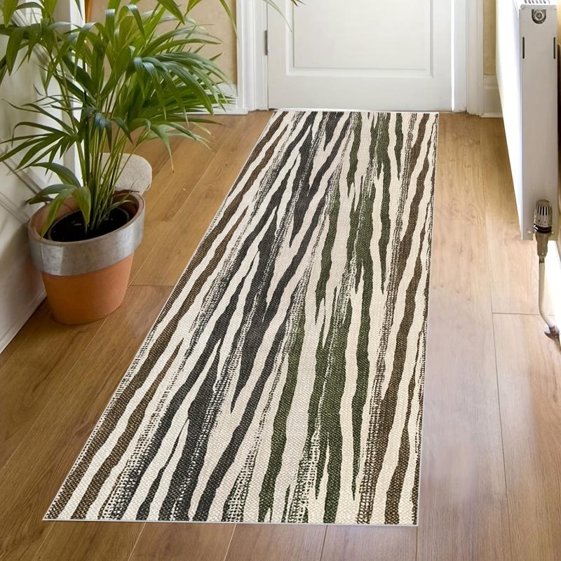 Fluffy Abstract Runner Rug Soft Area Rug Non Slip Washable