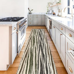 Fluffy Abstract Runner Rug Soft Area Rug Non Slip Washable