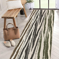 Fluffy Abstract Runner Rug Soft Area Rug Non Slip Washable