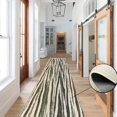 Fluffy Abstract Runner Rug Soft Area Rug Non Slip Washable