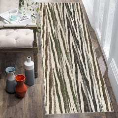 Fluffy Abstract Runner Rug Soft Area Rug Non Slip Washable