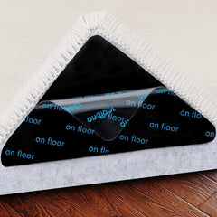 12pcs Rug Tape Anti Curling Non Slip Reusable Rug Pad for Hardwood Floors