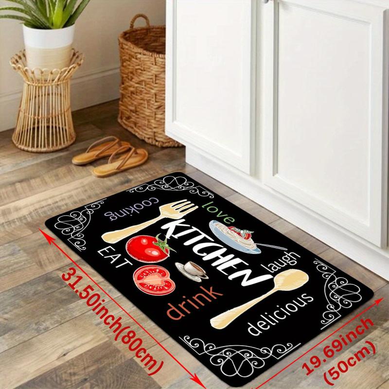 Stain Resistant Kitchen Rug Memory Foam Mat Waterproof Soft Cushioned