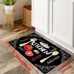Stain Resistant Kitchen Rug Memory Foam Mat Waterproof Soft Cushioned