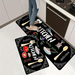 Stain Resistant Kitchen Rug Memory Foam Mat Waterproof Soft Cushioned