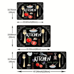 Stain Resistant Kitchen Rug Memory Foam Mat Waterproof Soft Cushioned