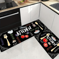 Stain Resistant Kitchen Rug Memory Foam Mat Waterproof Soft Cushioned