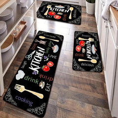 Stain Resistant Kitchen Rug Memory Foam Mat Waterproof Soft Cushioned