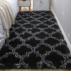 Soft Area Rug Fluffy Non-slip Tie Dyed Bedside Rug