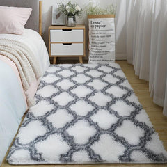Soft Area Rug Fluffy Non-slip Tie Dyed Bedside Rug