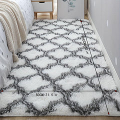 Soft Area Rug Fluffy Non-slip Tie Dyed Bedside Rug