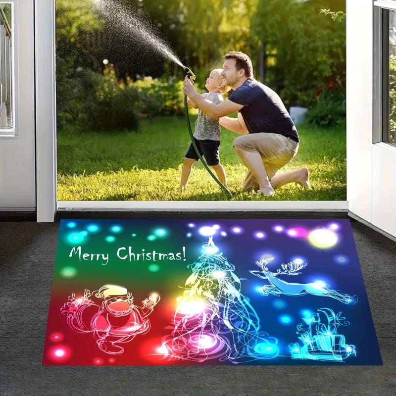 Christmas Doormats Floor Mats Anti Slip Christmas Welcome Floor Mats