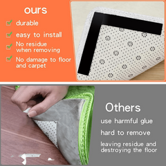 12pcs Rug Tape Double Sided Anti Curling Non Slip Reusable Rug Pad