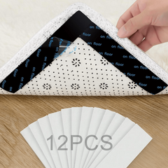 12pcs Rug Tape Double Sided Anti Curling Non Slip Reusable Rug Pad